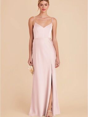 Birdy Grey | Dresses | Birdy Grey Shiny Satin Bridesmaid Dress Neutral  Champagne | Poshmark